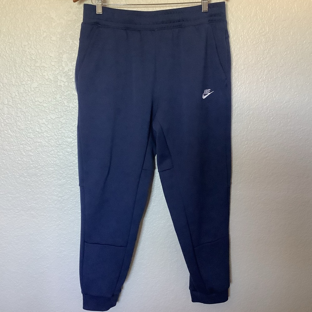 Nike N98 Tribute Navy Blue Standard Fit Tapered Leg Jogger Pants Men's Large